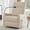 Beige, variant on Someet Manual PU Leather Recliner Chair with Phone Holder, Livingroom Glider Recliner Chair with Lumbar Support, Beige