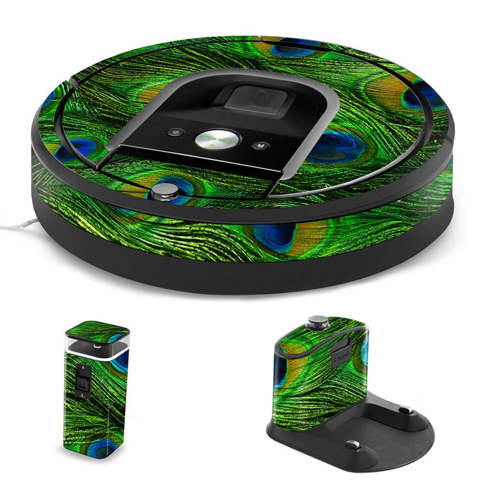 MightySkins Skin for iRobot Roomba 960 Robot Vacuum Peacock Feathers