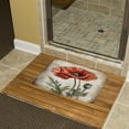 thumbnail image 7 of Flower Art Red Poppy Bath Rug for Bathroom, Hippie Style, Rustic Farmhouse Bath Mat, Bath Mat Soft Non Slip Bath Rugs Indoor Doormat 20"x32", 7 of 7