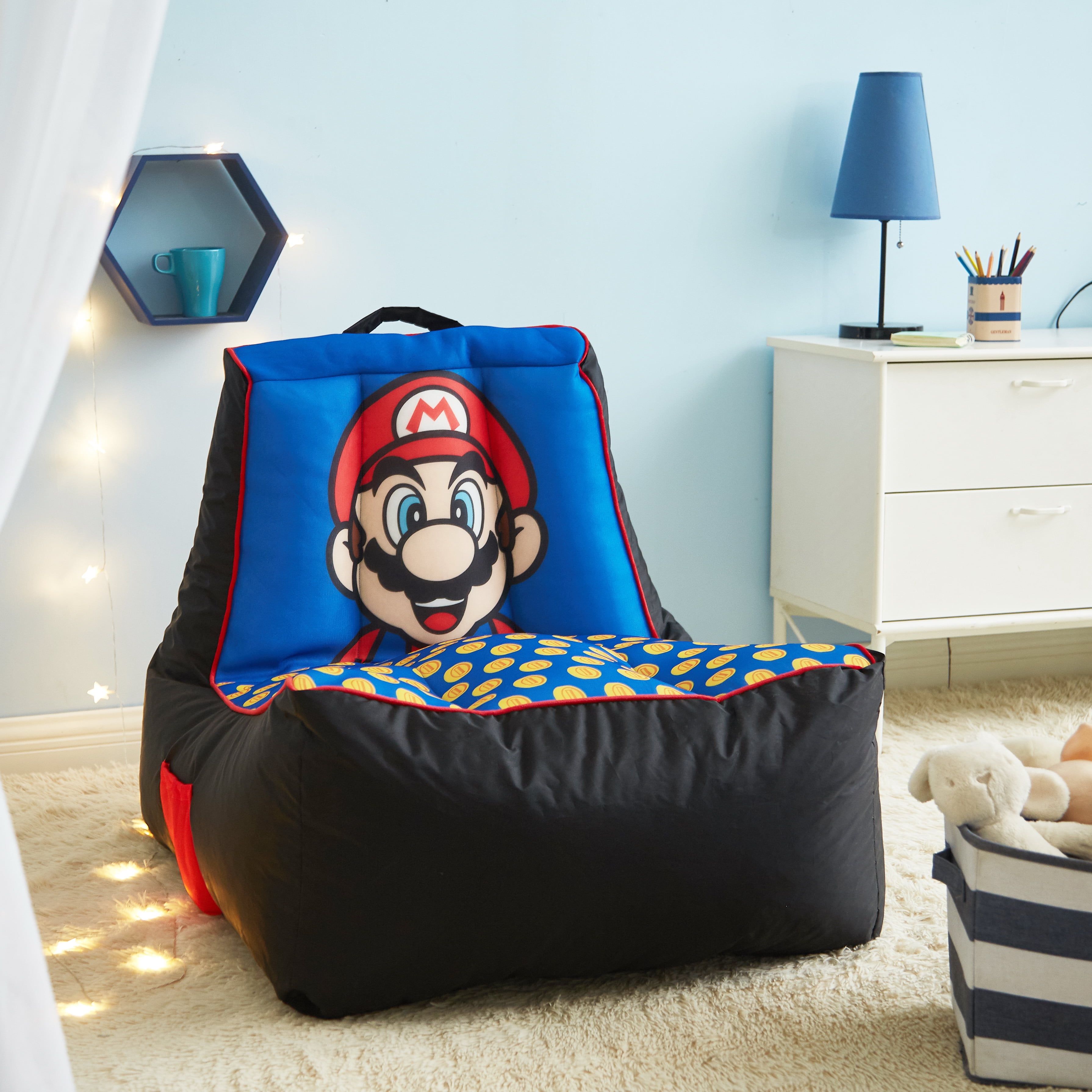 Nintendo Mario Kids Gaming Bean Bag Chair with Pocket