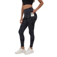 thumbnail image 4 of felwors High Waisted Leggings for Women with Pockets - Tummy Control Capris Yoga Pants for Workout Running Athletic Cycling Blue for Size S, 4 of 4