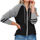 thumbnail image 3 of Sudadera informal de manga larga suelta con capucha y estampado de cárdigan a la moda para mujer Pompotops qwe19317, 3 of 6