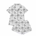 thumbnail image 2 of Women's Pajama Set Short Sleeve Top with Pants Soft Knit Sleepwear Loungewear, 2 of 3