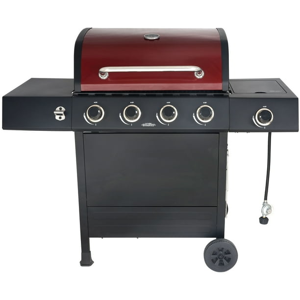 RevoAce 4Burner Gas Grill with Side Burner, Red Sedona, GBC1748WRS