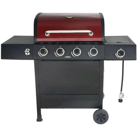 RevoAce 4-Burner Gas Grill with Side Burner, Red Sedona,