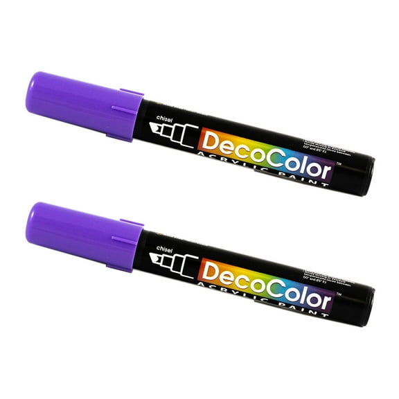 Marvy Uchida Chisel Tip Acrylic Paint Markers, Violet, 1/Pack