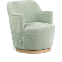 Meridian Furniture Clarita Mint Chenille Fabric Swivel Accent Chair