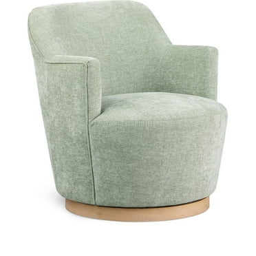 Meridian Furniture Clarita Mint Chenille Fabric Swivel Accent Chair