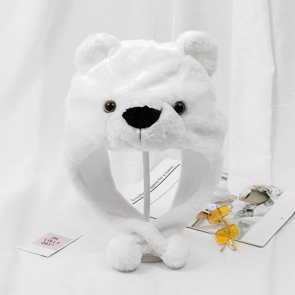 Gorro de peluche con forma de cabeza de tigre para niños y adultos, gorro de dibujos animados, accesorio para padres e hijos, gorro tipo jersey, gorro de animal