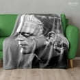 thumbnail image 3 of Frankenstein Vintage Horror Movie Monster Profile Velveteen Plush Blanket / Throw Blanket / Halloween Decor / Horror Decor / Boris Karloff, 3 of 7