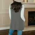 thumbnail image 4 of oqasdz Women's Sweaters V Neck Knit Sleeveless Long Sweaters Vest with Pocket Fall Winter Pullover Warm Fashion Top Casual Versatile, 4 of 6