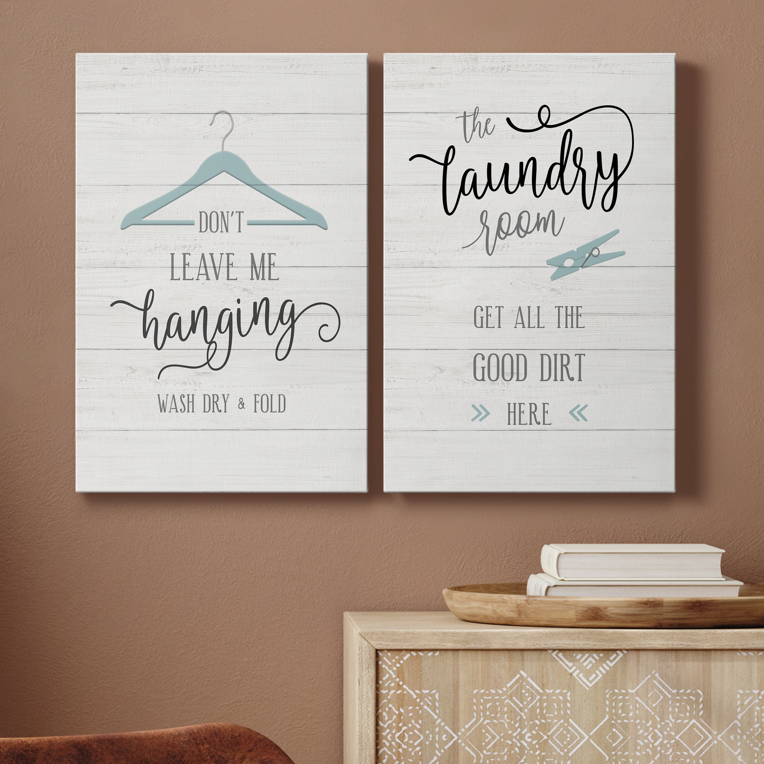 Don't Leave Premium Gallery Wrapped Canvas - Ready to Hang - Set of 2 - 32 x 48 Each