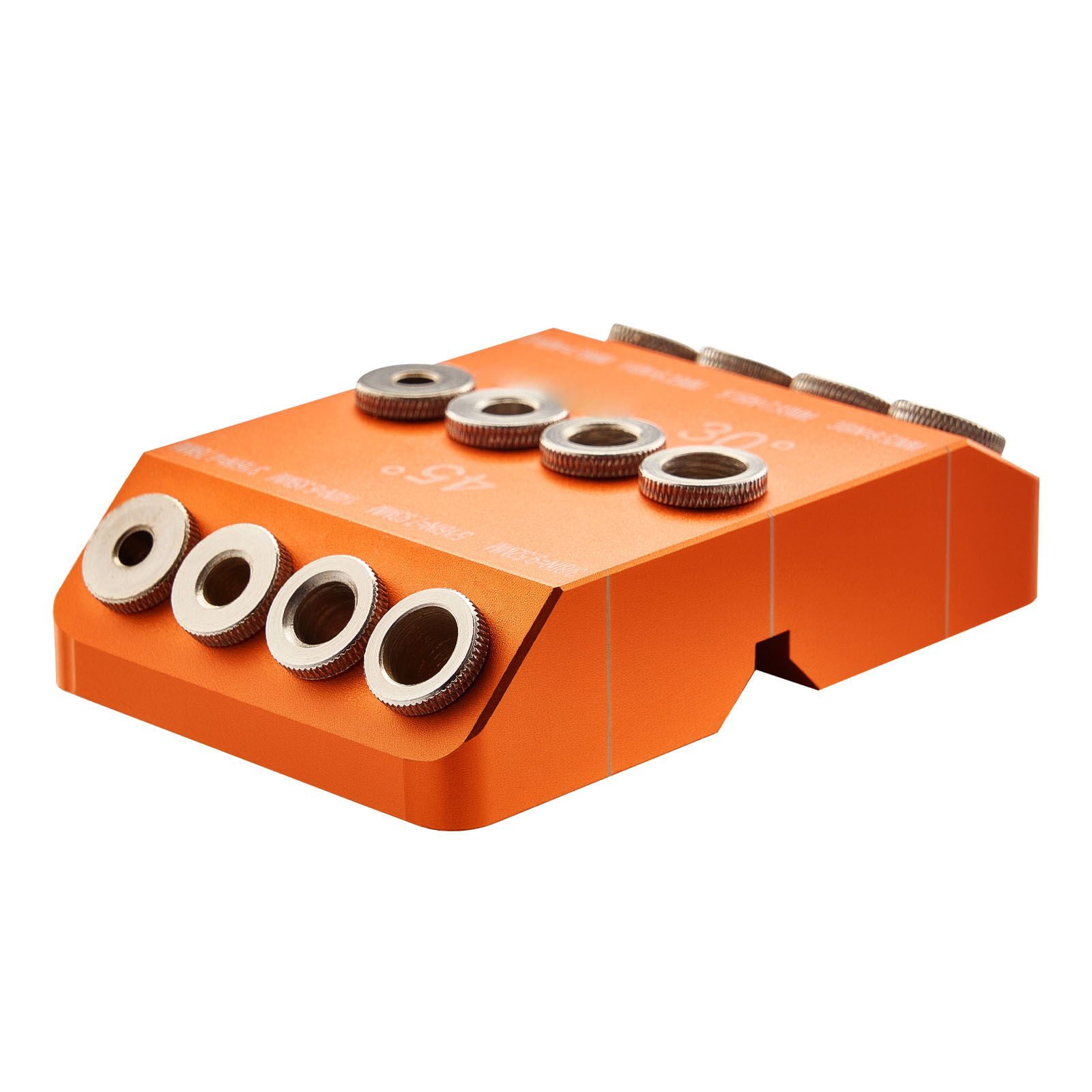 Drill Guide with 3 Drilling Angles 30°/45°/90°, 4 Guide Sizes, Portable Drill Jig for Angled Horizontal Precise Hole Placement Woodworking