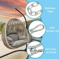 thumbnail image 3 of Uxcell Fitness Chain Porch Hanging Swing Chair Chain Heavy Duty Fitness Extension Kit Silver 3/16 x 20", 3 of 7
