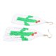 thumbnail image 2 of Pendientes de borlas con cuentas de cactus, estilo bohemio, hechos a mano, largos, para viajes y acampadas., 2 of 14