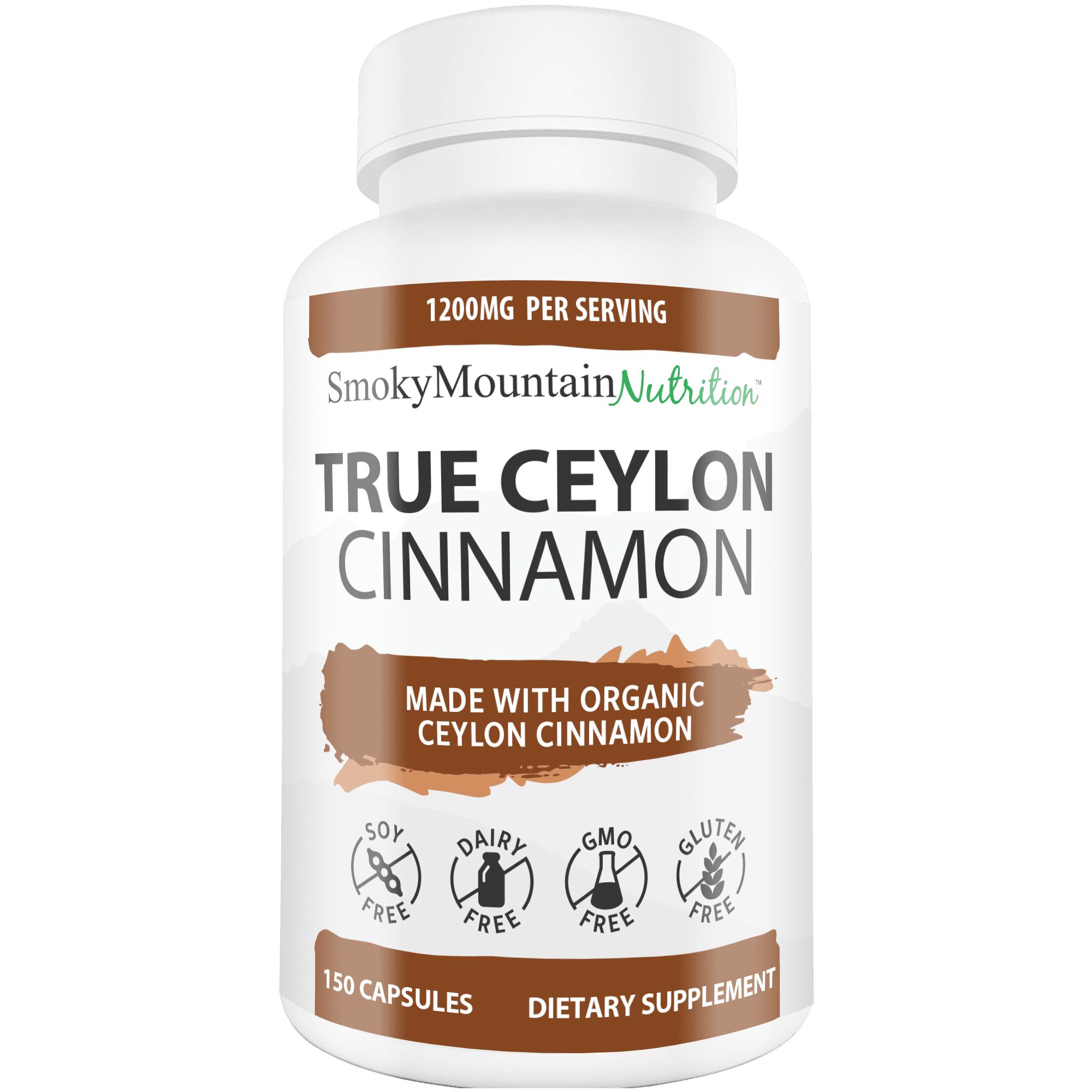 Organic Ceylon Cinnamon Supplement 1200mg (150 Capsules) Healthy Blood