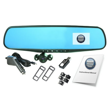 HD Mirror Cam HDMC-MC6/2 Dashboard Camera with LED Lights, As Seen On TV