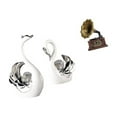 thumbnail image 6 of CarpNettore Swan Statue Modern Ceramic Animal Sculpture Vintage Resin Figurine Handcrafted Table Centerpiece Suitable for Living Room Bedroom Dining Room Office G, 6 of 8