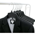 thumbnail image 6 of Hanger Central 10 Pack Black Plastic Coat Hangers With Short Swivel Hooks 15 inch, 6 of 7