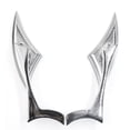 thumbnail image 4 of Pair Chrome Universal Motorcycle Scooter Cruiser Rearview Mirrors 10mm/8mm, 4 of 7