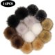 thumbnail image 4 of Beibei - 14 bolas de pompón de piel sintética, bolas de pompón de piel sintética para sombreros, bolas de pompón suaves y esponjosas con botón a presión para llaveros de sombreros, 4 of 4