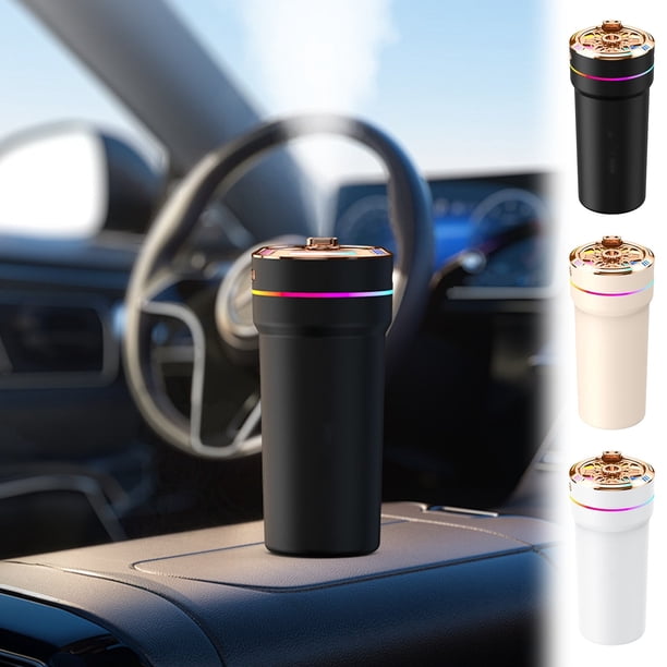 Humidificador y Purificador Inteligente para Coche, Aromaterapia, Eliminación de Olores con Luz Ambiental.