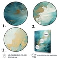 thumbnail image 3 of Designart "Turquoise Calm II" Abstract Landscape Floater Framed Wall Art Living Room, 3 of 7