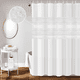 thumbnail image 2 of Cortina De Baño 200x180 Ducha Impermeable Lavable+12 Ganchos Xtellar blanco, 2 of 3