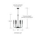 thumbnail image 2 of 6 Light Chandelier In Contemporary Style-30.25 Inches Tall And 20 Inches Wide-Textured Black Finish    -Traditional Installation Capital Lighting, 2 of 7