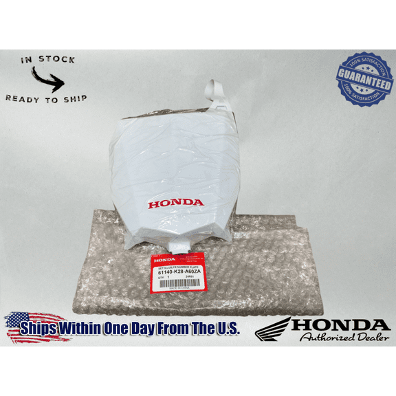 Honda OEM FRONT NUMBER PLATE 2019-2021 CRF110F CRF125F 61140-K28-A60ZA