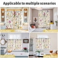 thumbnail image 6 of Wildflowers Kitchen Curtains 96 Inch Length, Blossoming Botanical Prints Garden Floral Grommet Top Bedroom Living Room Curtains, Light Filtering Cafe Curtain Drapes 2 Panels Set 104''x96'', 6 of 9