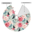 thumbnail image 2 of Yiaed Roses and Butterflies Print Christmas Tree Skirt , Tree SkirtsTree Mat for Christmas Winter Holiday Indoor Decorations-30", 2 of 7