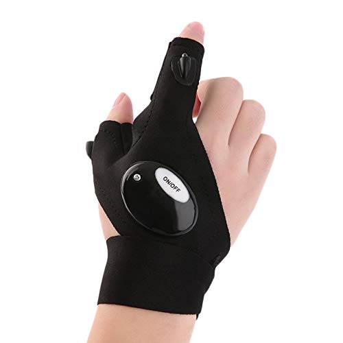 Finger Gloves w// LED Light Flashlight Tools Outdoor Gear Rescue Night Fishing