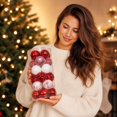 thumbnail image 7 of PALIFEUR 24PCS Christmas Ornaments Set, Shatterproof Christmas Ball Ornaments, Glitter Baubles Hanging Balls Decorations for Xmas Tree Holiday Party, 7 of 7