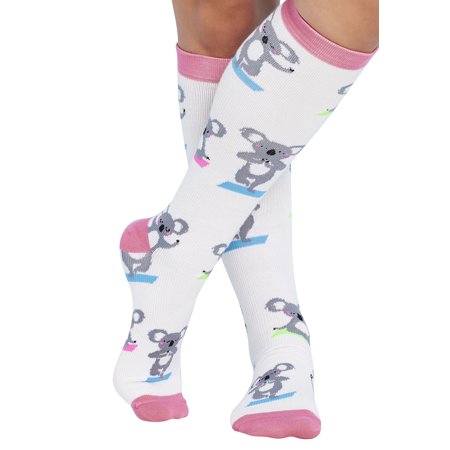

Cherokee Printsupport Women 10-15 mmHg Support Socks One Size Yoga Koala