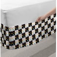 thumbnail image 2 of Colorful Bed Skirt, Black and White Checkered Pattern with Lively Colored Dots Modern Geometric Tile, Elastic Bedskirt Dust Ruffle Wrap Around for Bedding Decor, 4 Sizes, Multicolor, by Ambesonne, 2 of 2