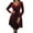 Womens Velvet Dress Wine, variant on Retro Velvet Dress for Women Long Sleeve Fall Winter Casual V-Neck Mini Dress for Formal Cocktail Party