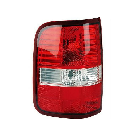 Left Driver Side Tail Light Assembly - Red Lens - Compatible with 2004 - 2008 Ford F150 (Fits Styleside Except Hrly-Dvsn) 2005 2006 2007