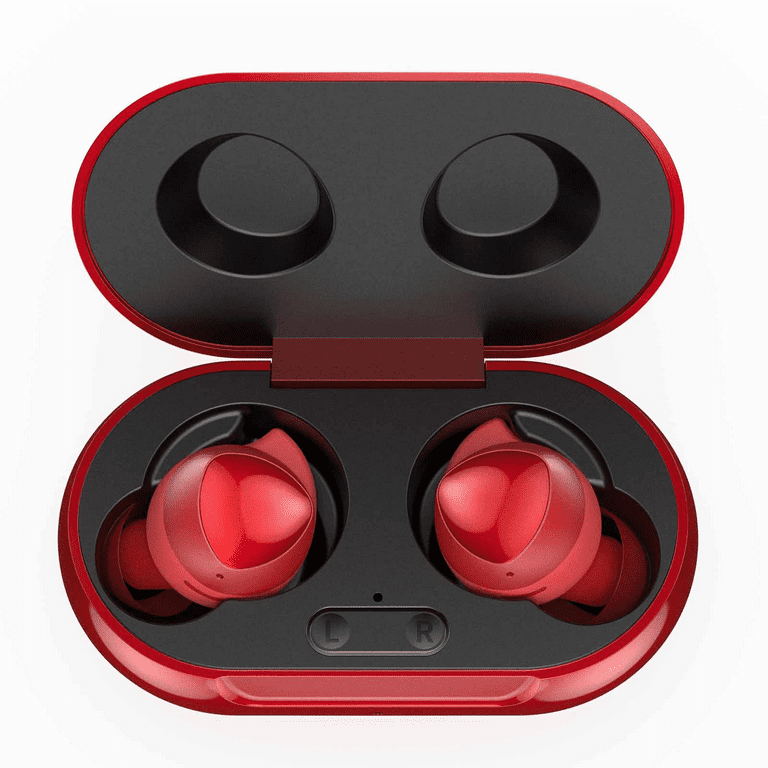 UrbanX Street Buds Plus True Bluetooth Wireless Earbuds For Realme 8 Pro  With Active Noise Cancelling (Charging Case Included) Red