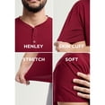 thumbnail image 6 of X RAY JEANS Mens Basic Henley Neck Short Sleeve T-Shirt, Cranberry, XL, 6 of 6