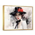 thumbnail image 2 of Designart "Stylish Timeless Glamour Portrait II" Fashion Floater Framed Wall Art Print, 2 of 7
