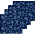 thumbnail image 2 of SKYSONIC Blue Snowflake Washcloths Set of 4, Highly Absorbent Soft Cotton Fingertip Towels for Bathroom, Kitchen, Gym, Spa, Home Decor, 12 x 12 Inch, 2 of 7