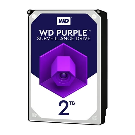 WD Purple 2TB Surveillance Hard Disk Drive - 5400 RPM Class SATA 6 Gb/s 64MB Cache 3.5 Inch -
