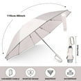 thumbnail image 5 of HLONK Inverted Umbrella with Carabiner Handle  Wind Proof Umbrellas For Rain  46 Inch Portable Reverse Folding Umbrella  Car Umbrella for Women Men  10 Ribs, 5 of 5