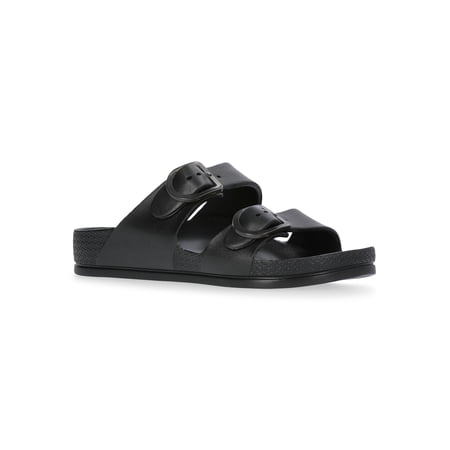 Time and Tru Women's Double Buckle EVA Slide Sandals