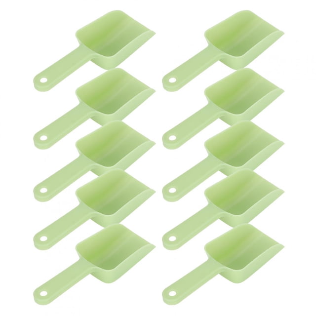 10 Uds. Cuchara de alimentación para mascotas, pala, comedero para comida para perros y gatos, herramientas de Alimentación para mascotas, suministros para mascotas, color verde