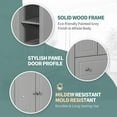 thumbnail image 6 of 30" Bathroom Vanity Base Only, Bathroom Storage Cabinet with 2 Doors and Drawers, Floor Single Bathroom Vanity, Modern Solid Wood Frame Bathroom Storage Cabinet, Gray, 6 of 8
