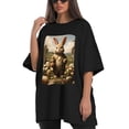 thumbnail image 4 of Plus Size Shirt for Women Black Tops for Women Short Sleeves Shirt for Women Easter T Shirt Crewneck Shirt for Women XS, 4 of 5