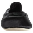 thumbnail image 3 of Women's Isotoner Satin Ballerina Black L M, 3 of 6