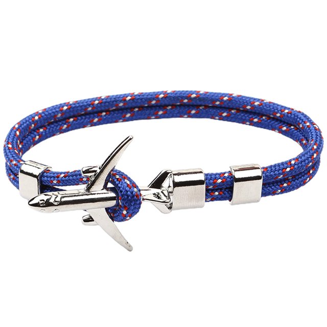 Fashion Anchor Airplane Bracelet Personalized Polyester Rope Bracelet Great Gift for Women Men New